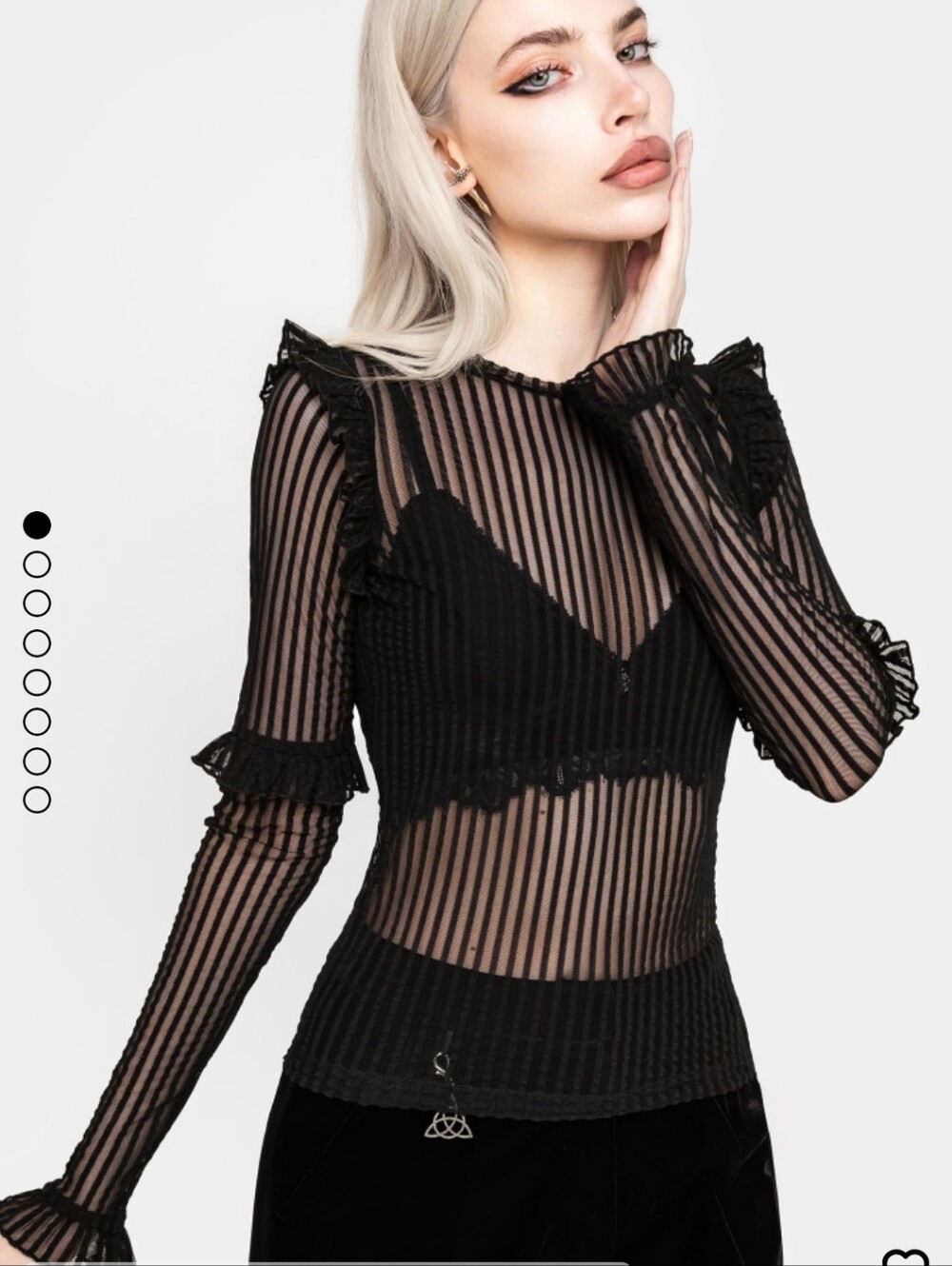 Disturbia Mourning Ruffle Top NWT
